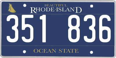 RI license plate 351836