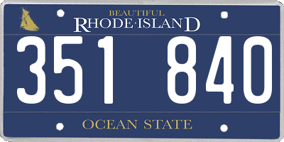 RI license plate 351840