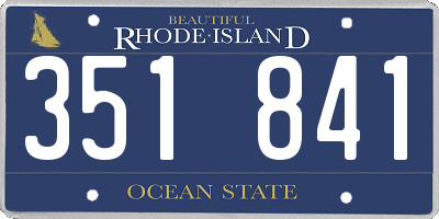 RI license plate 351841