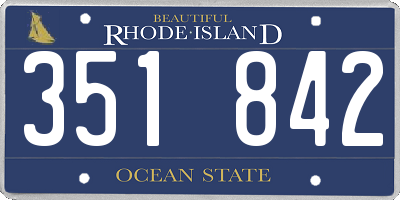 RI license plate 351842