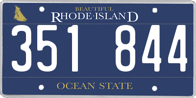 RI license plate 351844