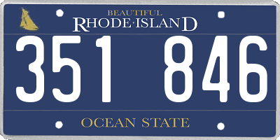 RI license plate 351846