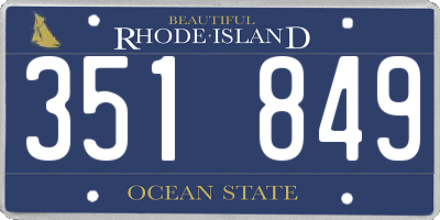 RI license plate 351849
