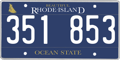 RI license plate 351853