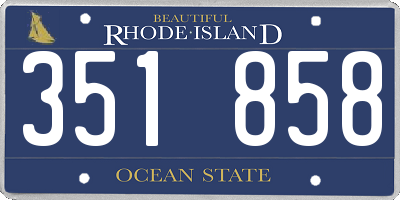 RI license plate 351858