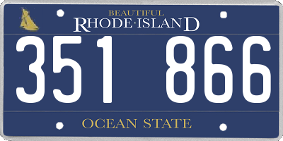 RI license plate 351866