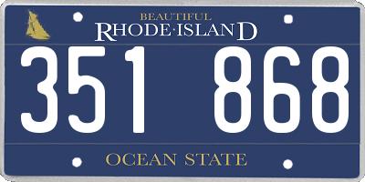 RI license plate 351868