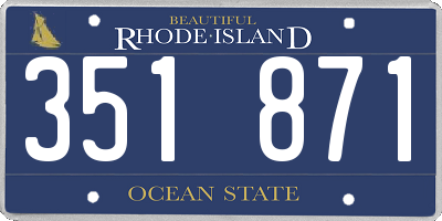 RI license plate 351871