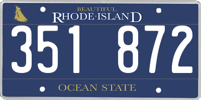 RI license plate 351872