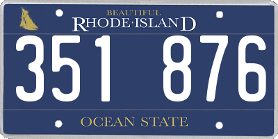 RI license plate 351876