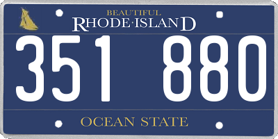 RI license plate 351880
