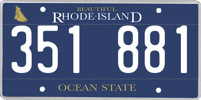 RI license plate 351881