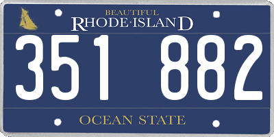 RI license plate 351882