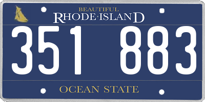 RI license plate 351883