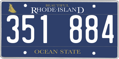 RI license plate 351884