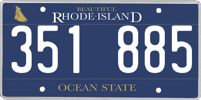 RI license plate 351885