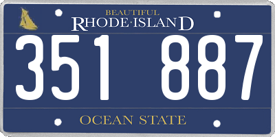RI license plate 351887