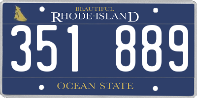 RI license plate 351889