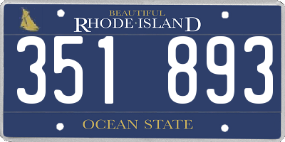 RI license plate 351893