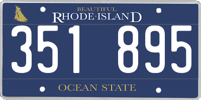 RI license plate 351895