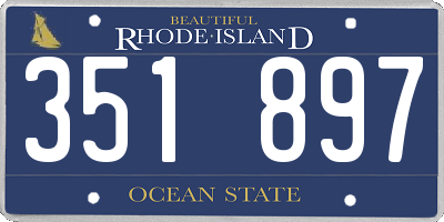 RI license plate 351897