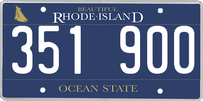 RI license plate 351900