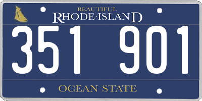 RI license plate 351901