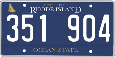 RI license plate 351904