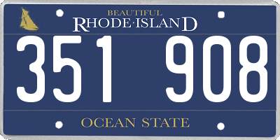 RI license plate 351908