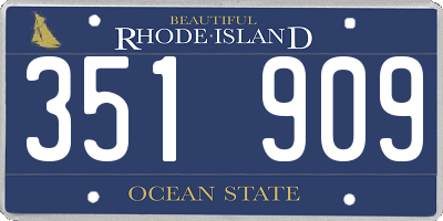 RI license plate 351909