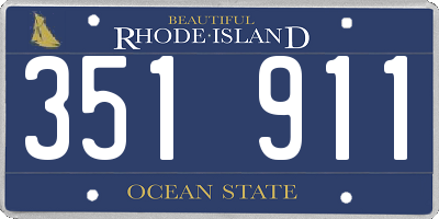 RI license plate 351911