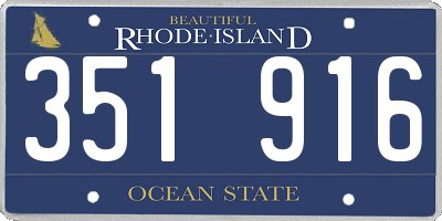 RI license plate 351916