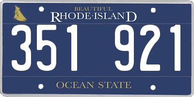 RI license plate 351921