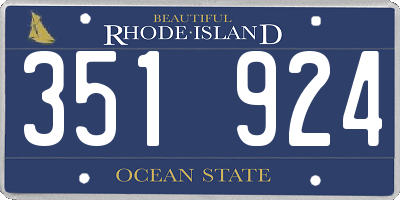RI license plate 351924