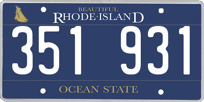RI license plate 351931
