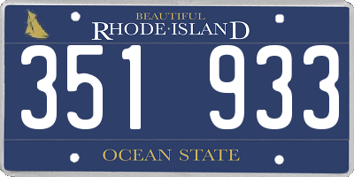 RI license plate 351933