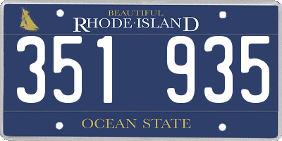 RI license plate 351935