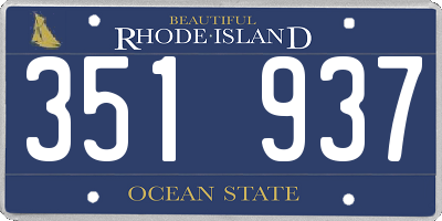 RI license plate 351937