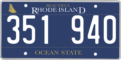 RI license plate 351940