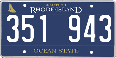RI license plate 351943