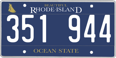 RI license plate 351944