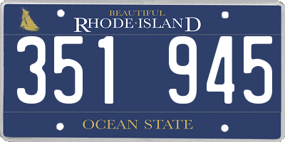 RI license plate 351945