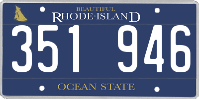RI license plate 351946