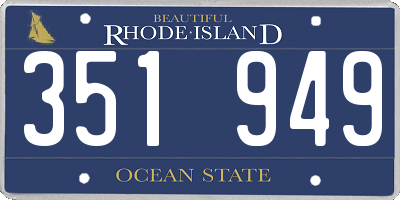 RI license plate 351949