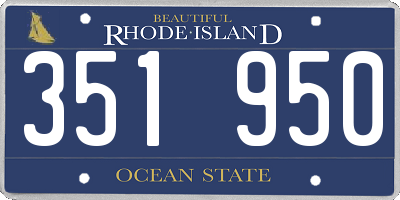 RI license plate 351950