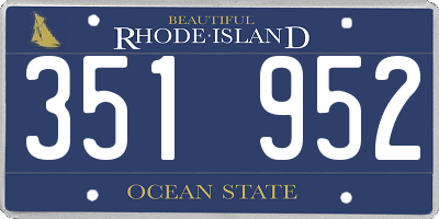 RI license plate 351952