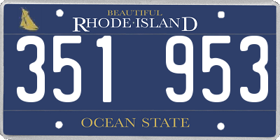 RI license plate 351953