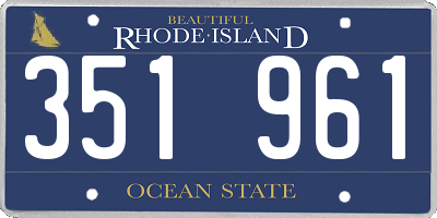 RI license plate 351961