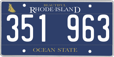 RI license plate 351963