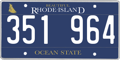RI license plate 351964